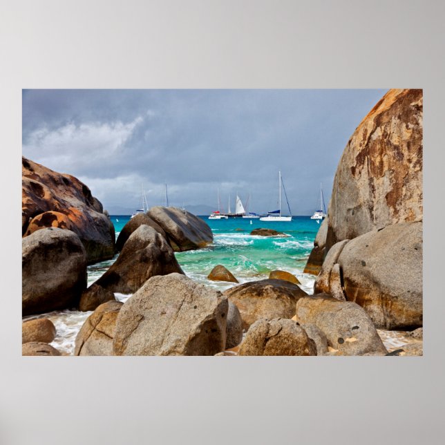 The Baths, Virgin Gorda, British Virgin Islands Poster (Front)