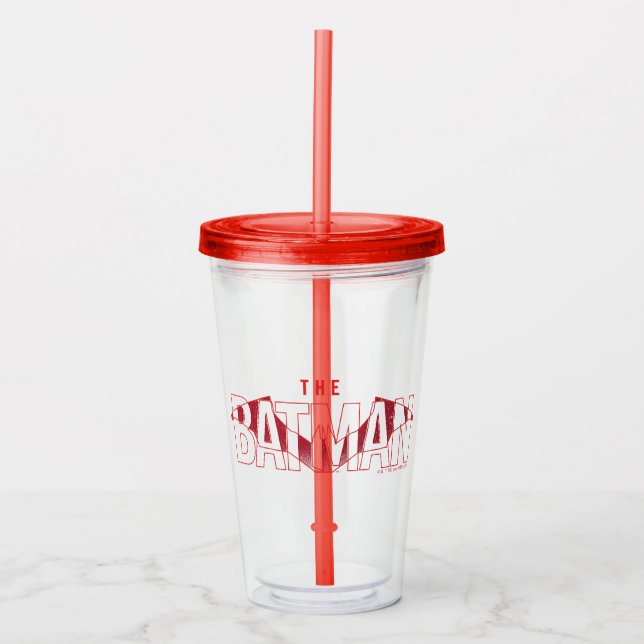 The Batman Bat Overlaid Logo Acrylic Tumbler (Front)