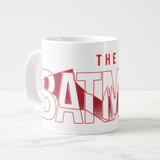 The Batman Bat Overlaid Logo Giant Coffee Mug (Front Left)