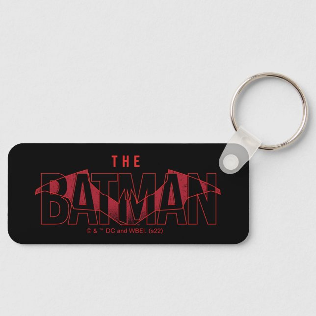 The Batman Bat Overlaid Logo Keychain (Front)