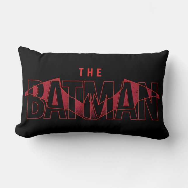 The Batman Bat Overlaid Logo Lumbar Pillow (Front)