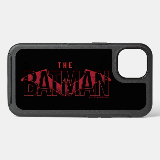 The Batman Bat Overlaid Logo Otterbox iPhone Case (Back Horizontal)