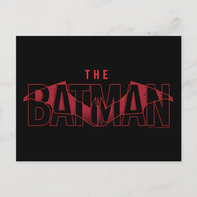The Batman Bat Overlaid Logo Postcard (Front)