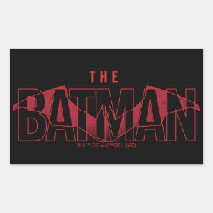 The Batman Bat Overlaid Logo Rectangular Sticker