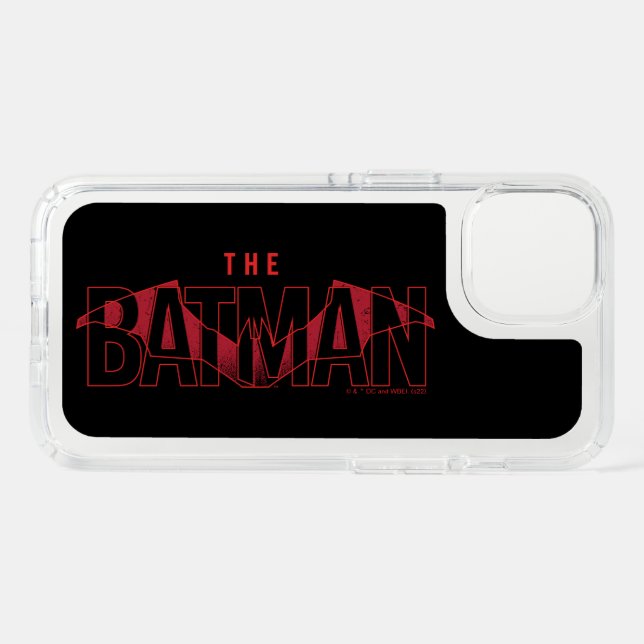 The Batman Bat Overlaid Logo Speck iPhone 13 Case (Front Horizontal)