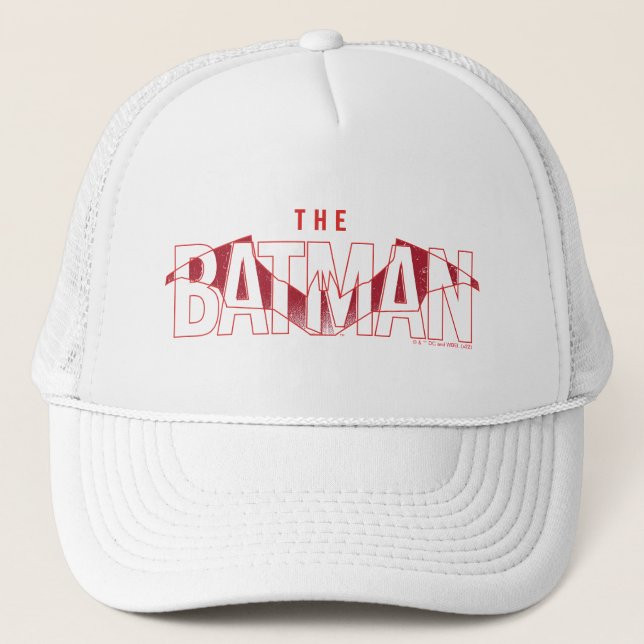 The Batman Bat Overlaid Logo Trucker Hat (Front)