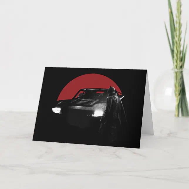 The Batman & Batmobile Graphic Card | Zazzle
