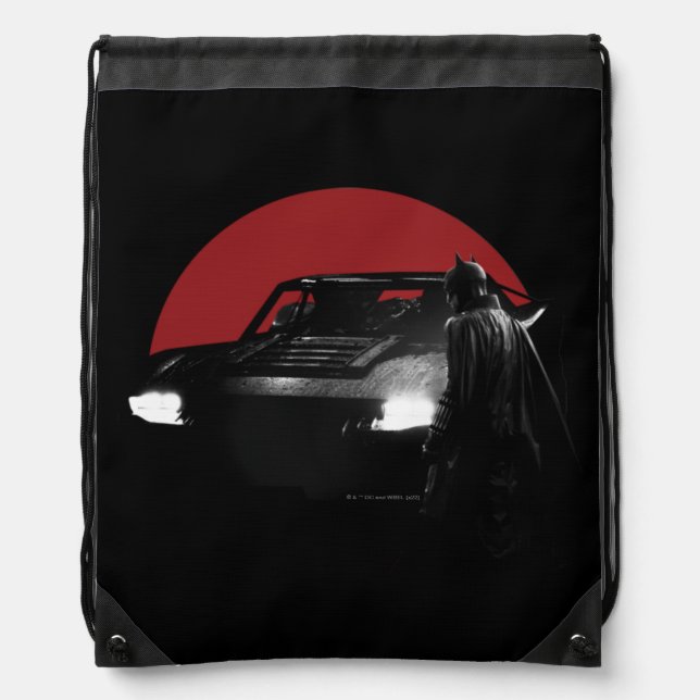 The Batman & Batmobile Graphic Drawstring Bag (Front)