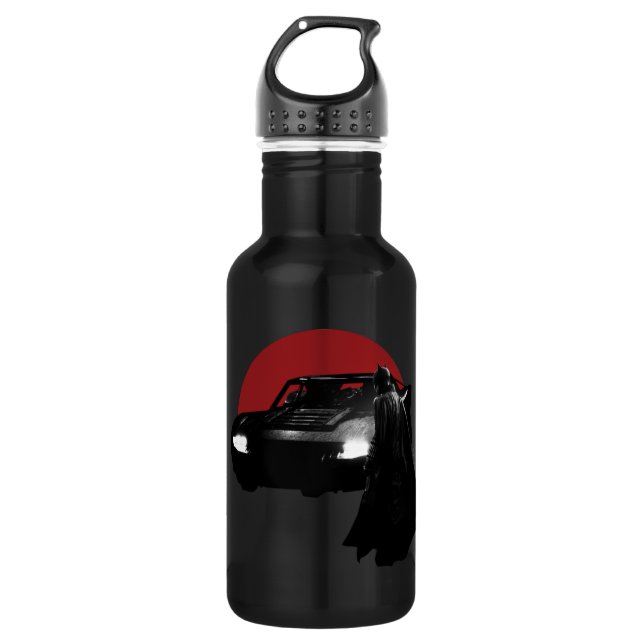The Batman & Batmobile Graphic Stainless Steel Water Bottle (Front)