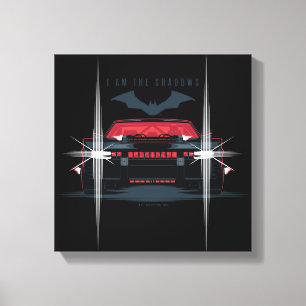The Batman Batmobile - I Am The Shadows Canvas Print
