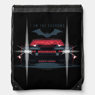 The Batman Batmobile - I Am The Shadows Drawstring Bag