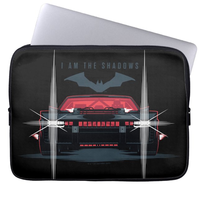 The Batman Batmobile - I Am The Shadows Laptop Sleeve (Front)