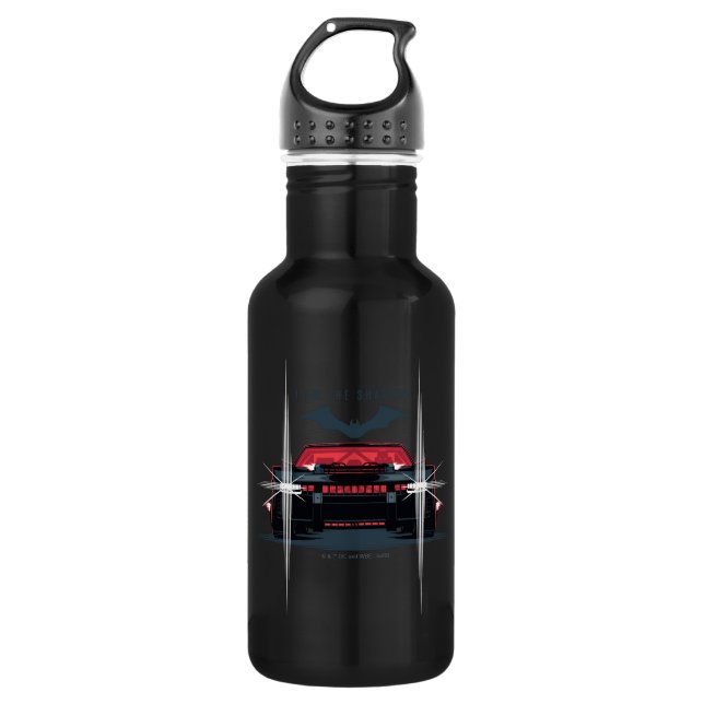 The Batman Batmobile - I Am The Shadows Stainless Steel Water Bottle (Front)