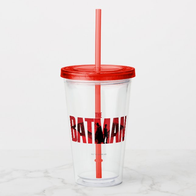 The Batman & Catwoman Logo Acrylic Tumbler (Front)