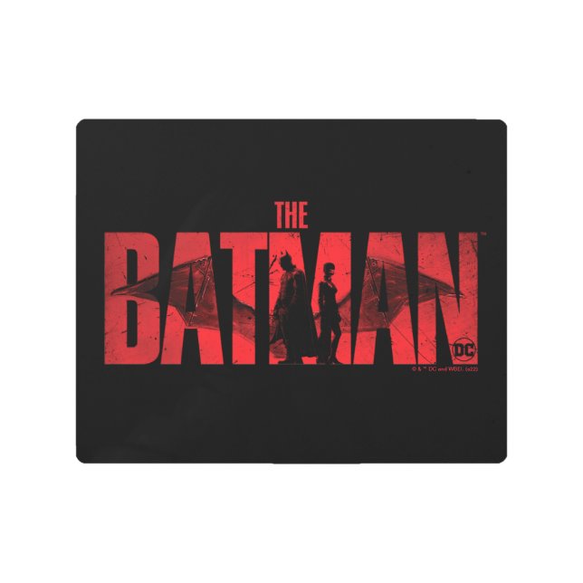 The Batman & Catwoman Logo Metal Print (Front)