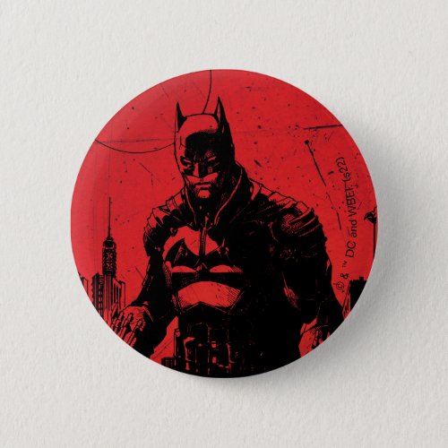 The Batman Comic Book Illustration Button
