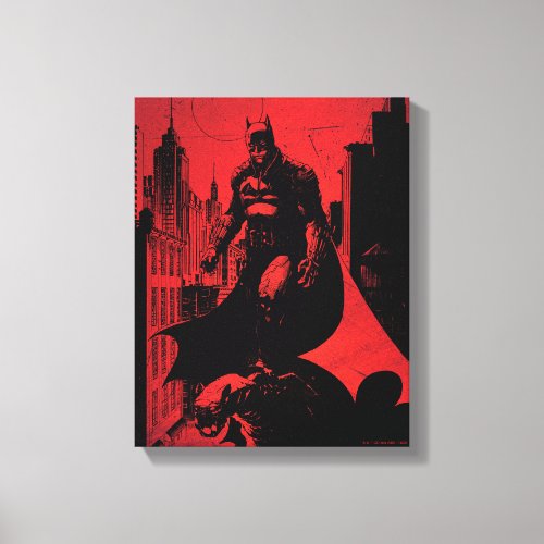 The Batman Comic Book Illustration Canvas Print