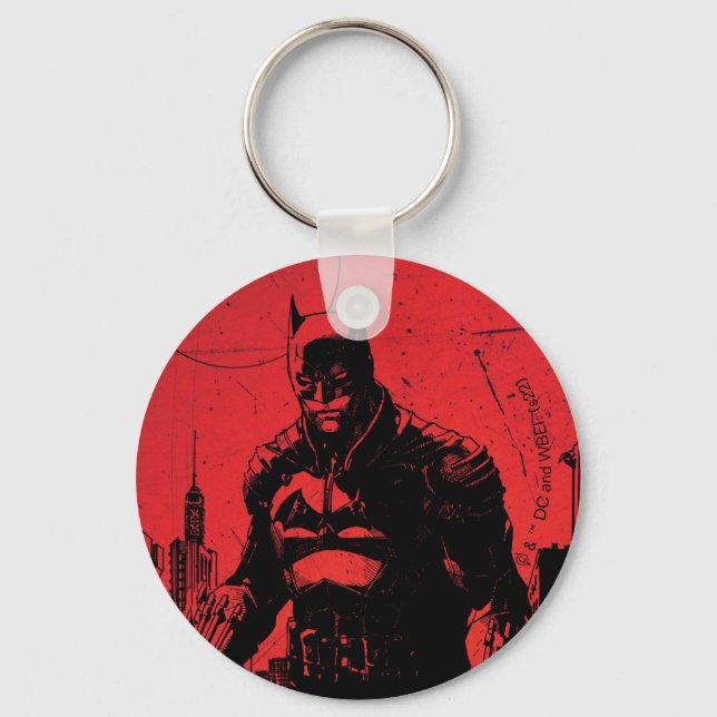 The Batman Comic Book Illustration Keychain (Front)