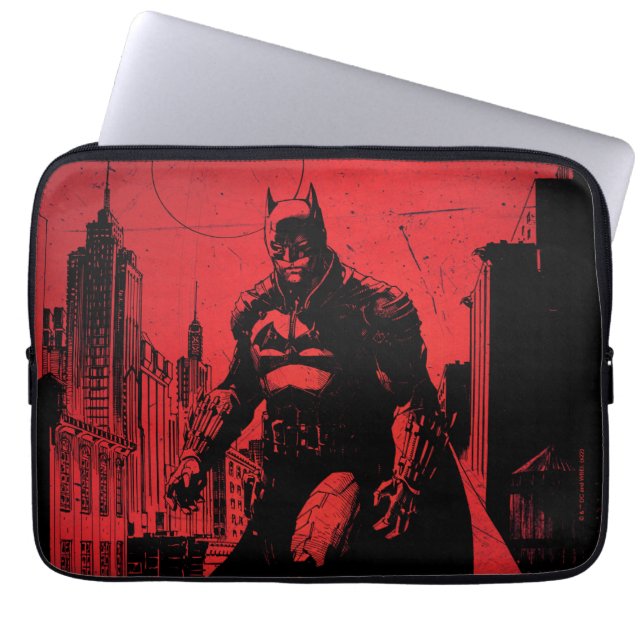 The Batman Comic Book Illustration Laptop Sleeve (Front)
