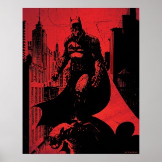 The Batman Comic Book Illustration Poster
