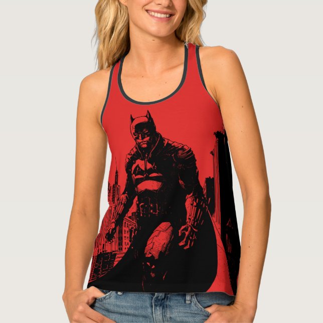 The Batman Comic Book Illustration Tank Top (Front)