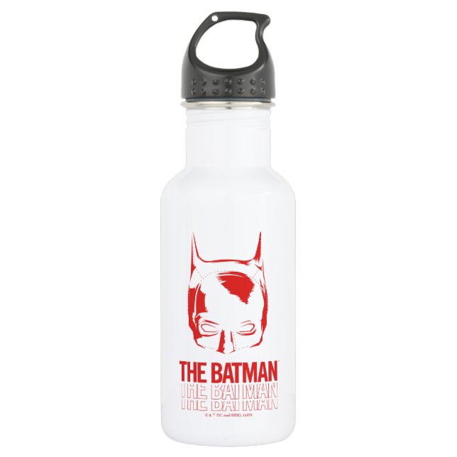 The Batman Cowl Logo Stainless Steel Water Bottle (Front)