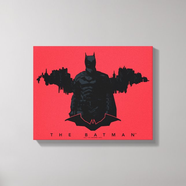The Batman Gotham Silhouette Canvas Print (Front)