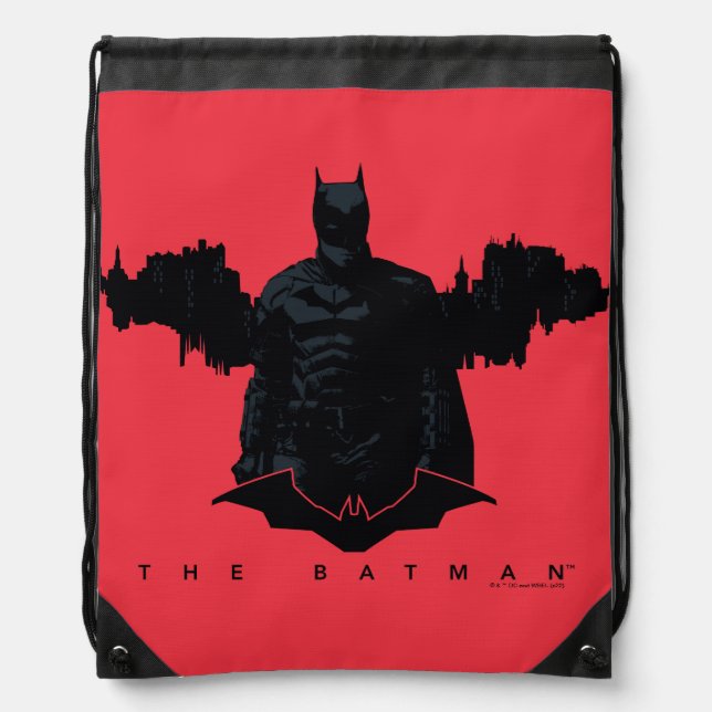 The Batman Gotham Silhouette Drawstring Bag (Front)