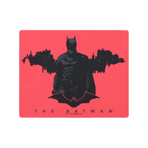 The Batman Gotham Silhouette Metal Print