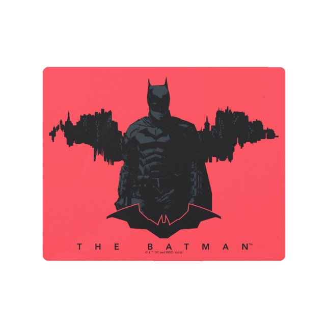 The Batman Gotham Silhouette Metal Print (Front)