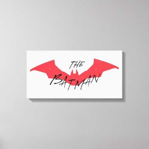 The Batman Handwritten Bat Logo Canvas Print