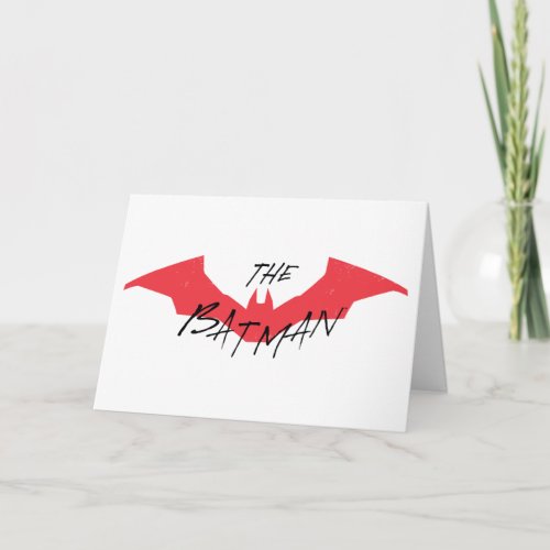 The Batman Handwritten Bat Logo Card