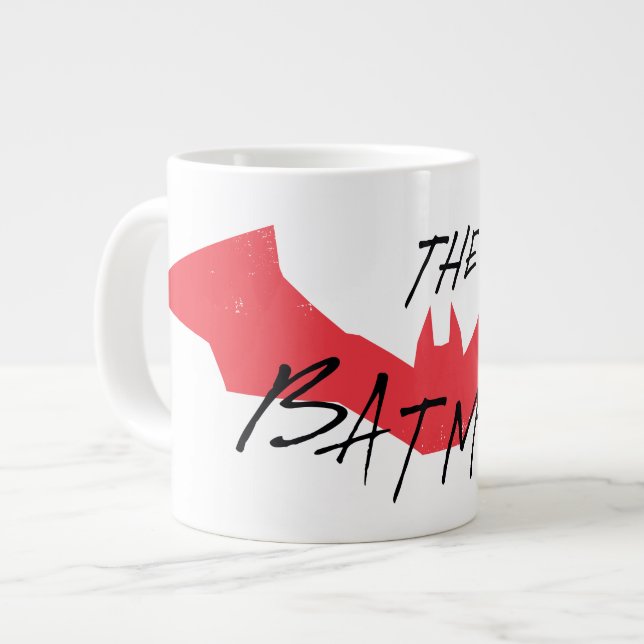 The Batman Handwritten Bat Logo Giant Coffee Mug (Front Left)