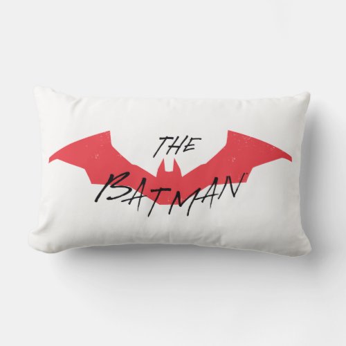 The Batman Handwritten Bat Logo Lumbar Pillow