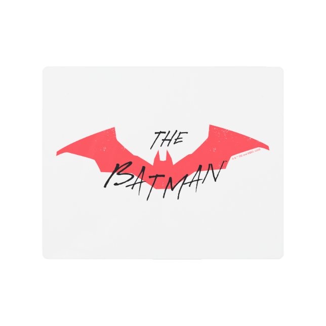 The Batman Handwritten Bat Logo Metal Print (Front)