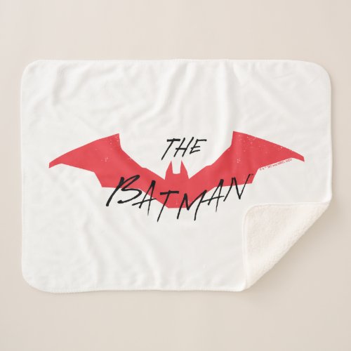 The Batman Handwritten Bat Logo Sherpa Blanket
