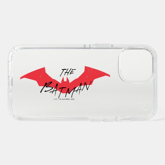 The Batman Handwritten Bat Logo Speck iPhone 13 Case (Front Horizontal)