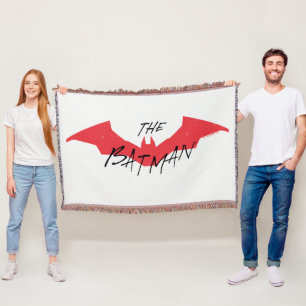 The Batman Handwritten Bat Logo Throw Blanket