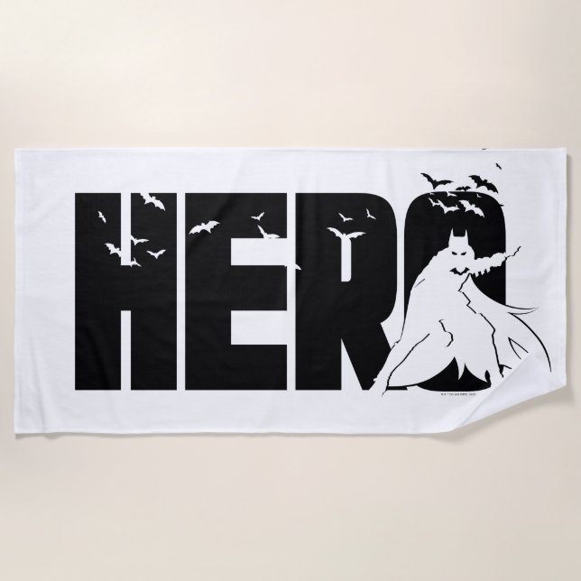 The Batman "Hero" Graphic Beach Towel (Front)