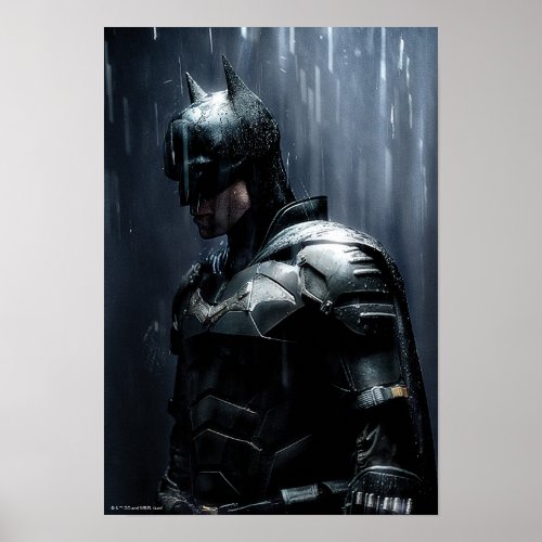The Batman in the Rain Poster