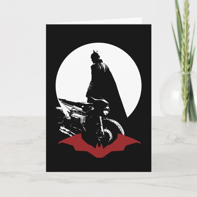The Batman Motorcycle Silhouette Card (Front)