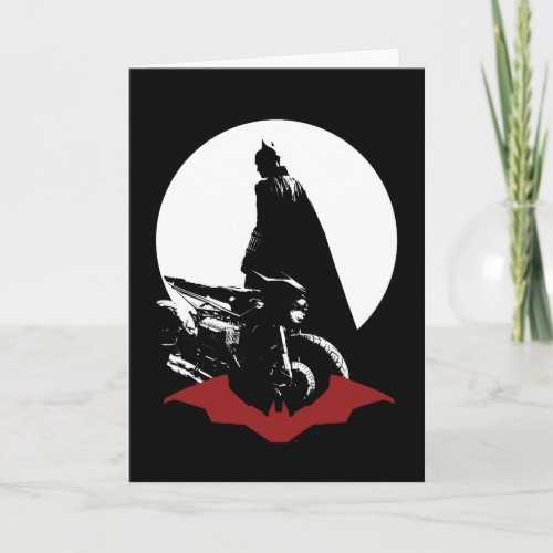 The Batman Motorcycle Silhouette Card