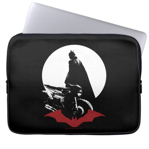 The Batman Motorcycle Silhouette Laptop Sleeve