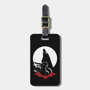 The Batman Motorcycle Silhouette Luggage Tag