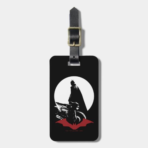The Batman Motorcycle Silhouette Luggage Tag