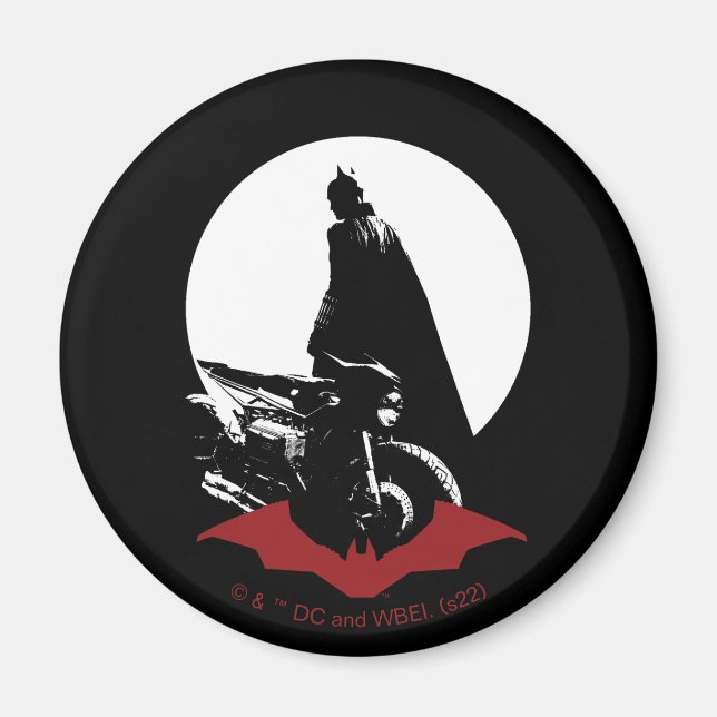 The Batman Motorcycle Silhouette Magnet (Front)