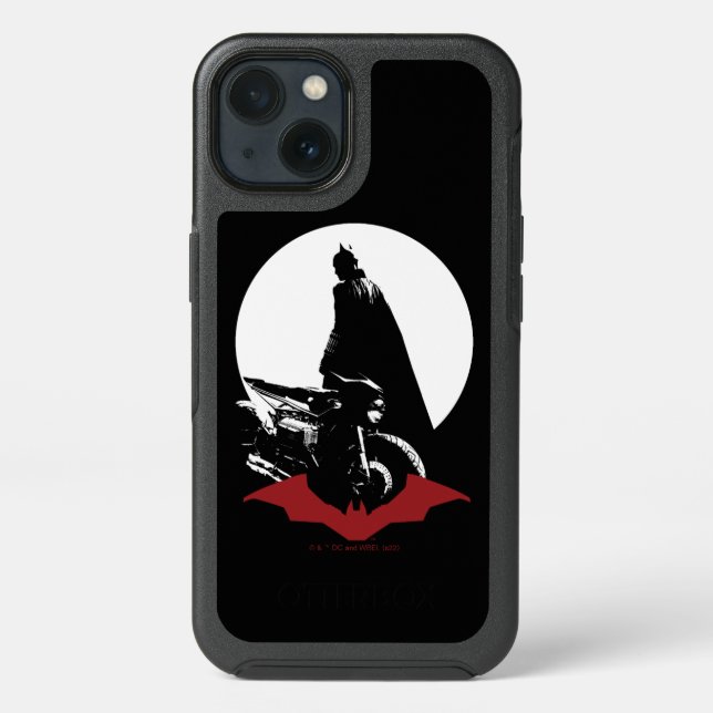 The Batman Motorcycle Silhouette Otterbox iPhone Case (Back)