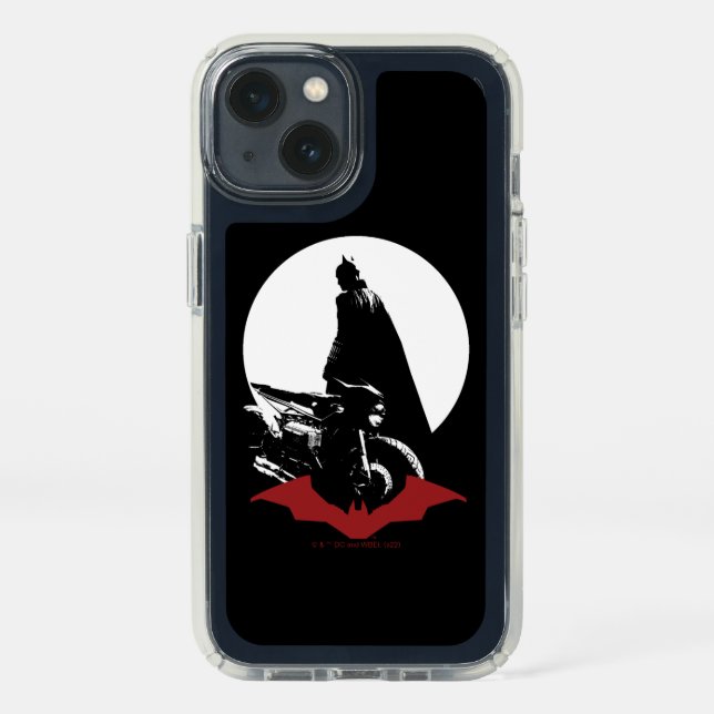The Batman Motorcycle Silhouette Speck iPhone 13 Case (Front)