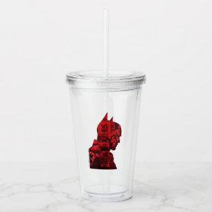 The Batman Newspaper Silhouette Acrylic Tumbler