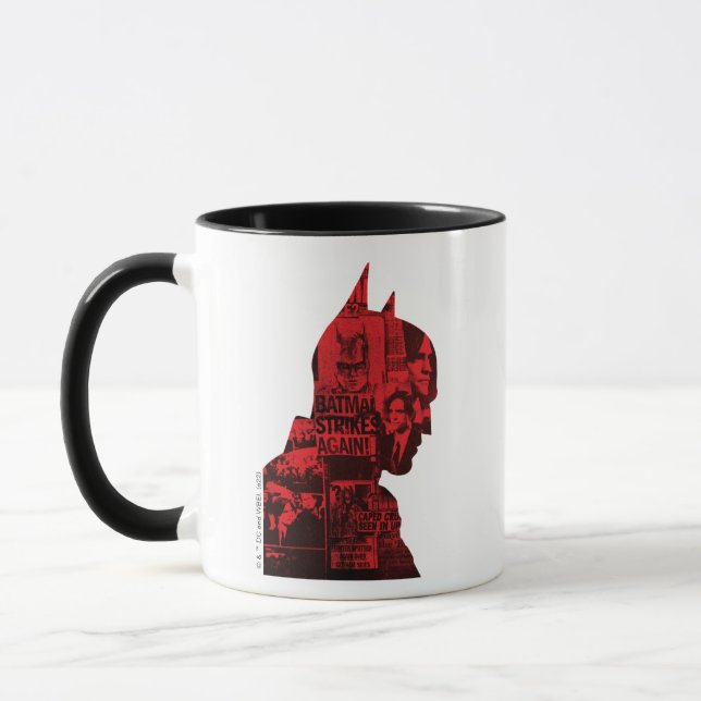 The Batman Newspaper Silhouette Mug (Left)